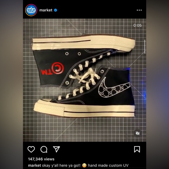 Chinatown Market x  Converse  “LUXURY SWOOSH” (RARE)- Size13 - Picture 12 of 14